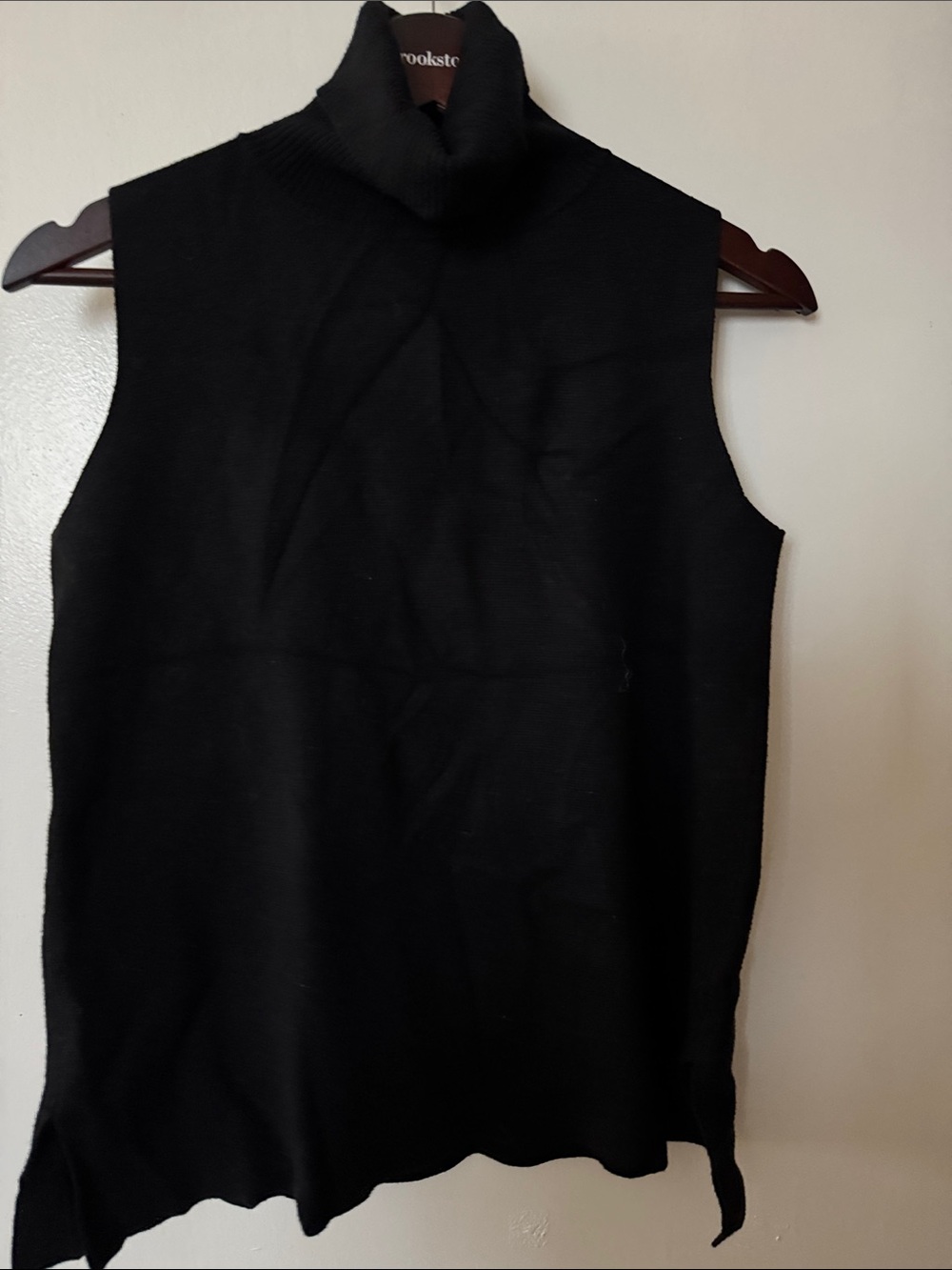 Truth Black Sleeveless Turtleneck Sweater